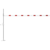 Height restriction barrier | cross tube length: 4500 mm | with Euro profile cylinder lock | to be fixed by plugs